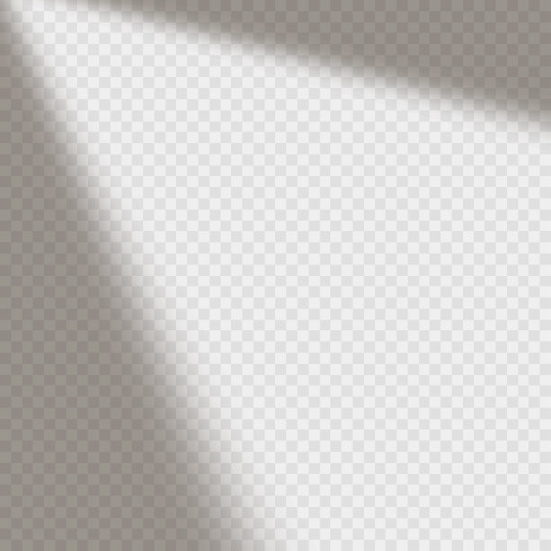 透明背景上逼真的阴影叠加效果。向量图片下载