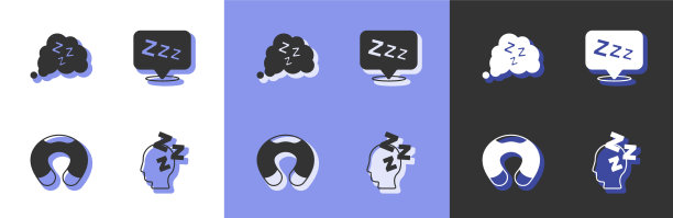 设梦困行颈枕和图标图片下载