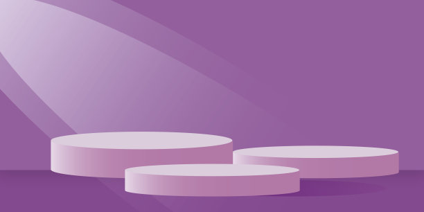 紫色产品背景站或讲台基座与聚光灯。产品展示呈现概念。图片下载