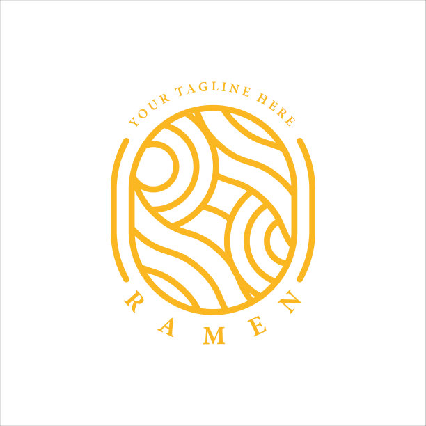 面或拉面标志线条艺术矢量简约模板图标设计。中国和日本传统或现代食品概念符号与徽章的餐厅业务图片下载