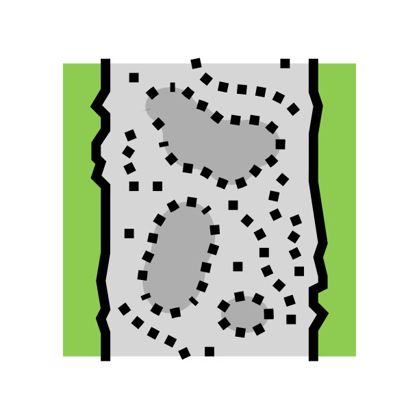 水结合碎石颜色图标矢量插图图片下载