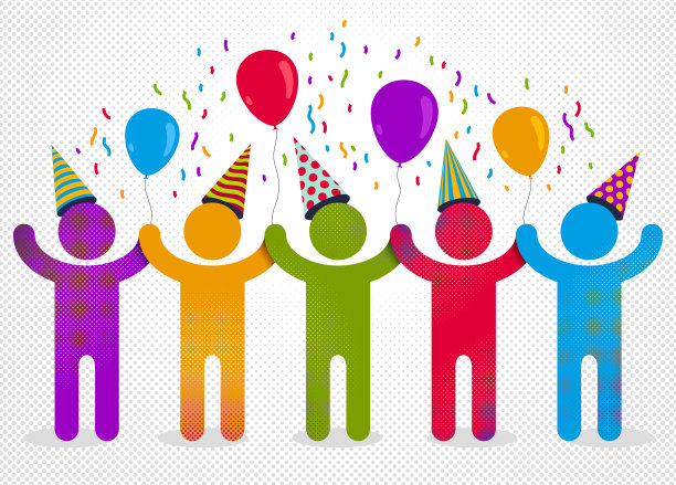 庆祝的人概念简单或图标图片下载