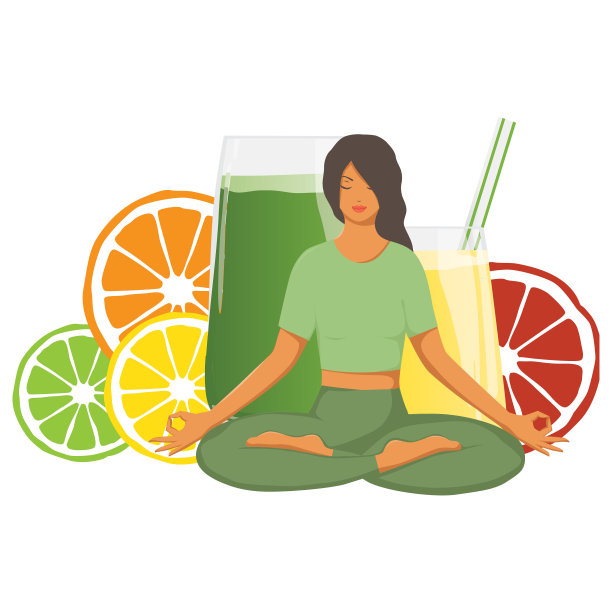 水果和瑜伽图片下载