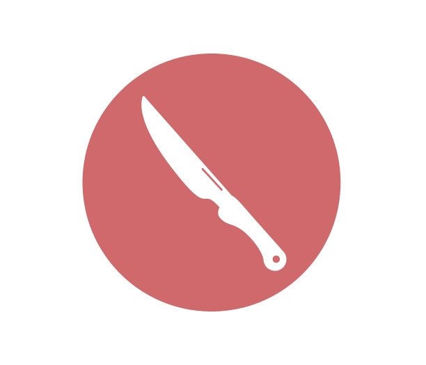 厨房刀具矢量图标集图片下载