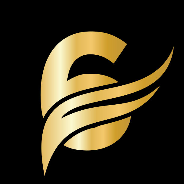 字母6机翼标志运输，货运，运输标志向量模板图片下载