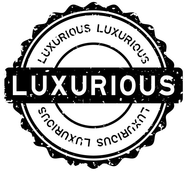 Grunge黑色豪华字圆形橡胶密封图片下载