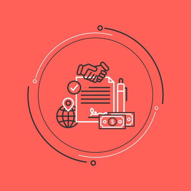 特许经营细线插画图片下载