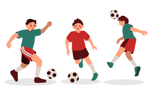 男孩踢足球，足球运动员运动性格孤立图片下载