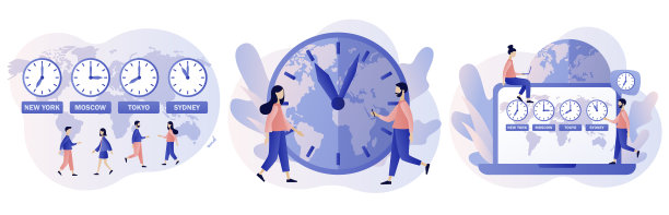 时区，国际时间和日期极小图片下载