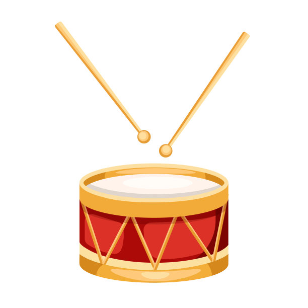 矢量插图的鼓孤立在白色背景图片下载