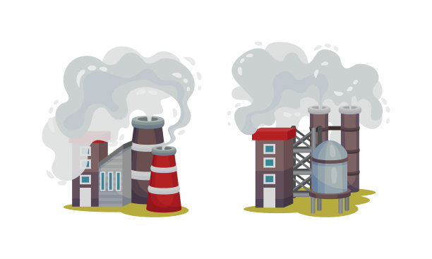 工业建筑包括工厂和发电厂图片下载