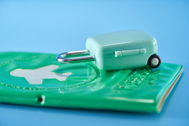 袖珍行李及护照图片下载