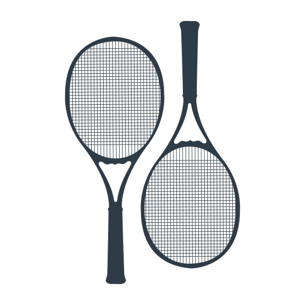 网球拍和网球图标符号矢量，现代设计，孤立在白色背景，插图矢量EPS 10，可以用于网球锦标赛和网球队标志图片下载
