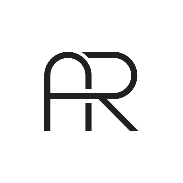 AR字母组合标志向量设计插图图片下载