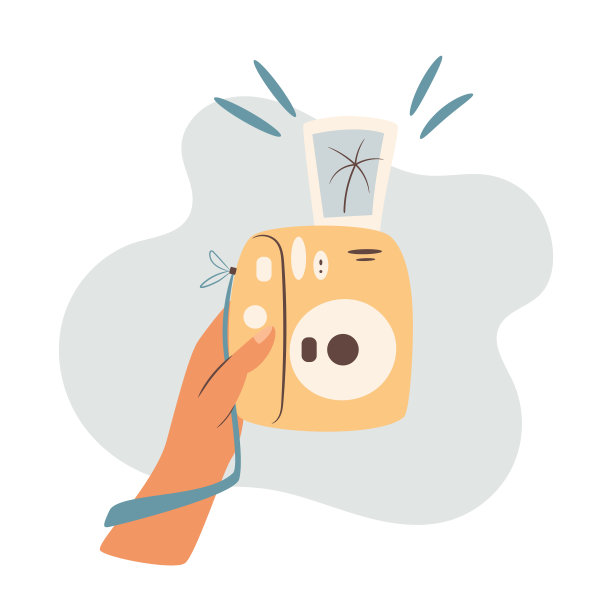 手持即时相机与照片图片下载