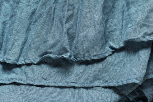 带有褶皱的蓝色面料纹理图片下载