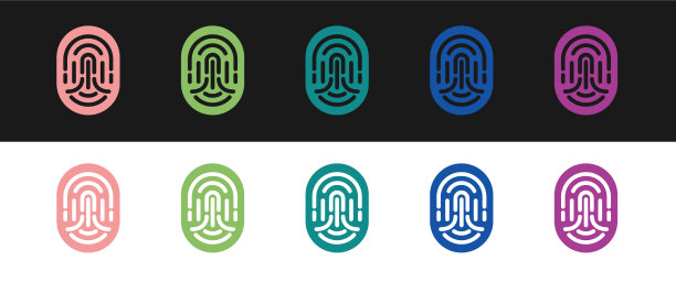 设置指纹图标黑白隔离图片下载