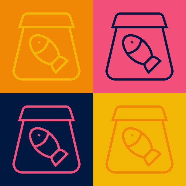 波普艺术线上点餐和快餐图片下载