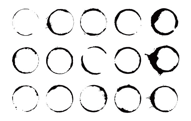 咖啡污渍戒指套装图片下载