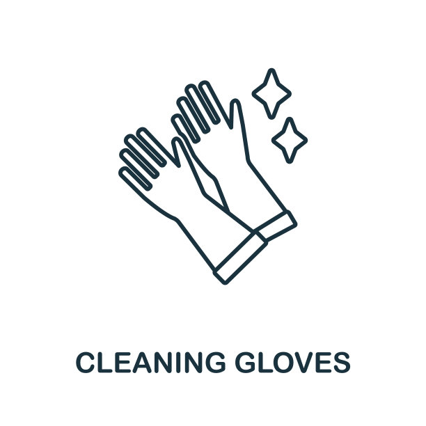 清洁手套图标线元素从清洁图片下载