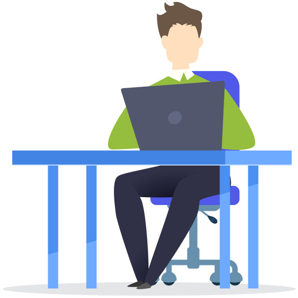 西装革履的商人在办公室工作图片下载