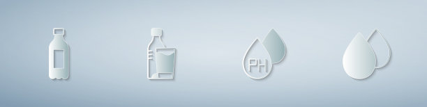 将瓶装水与玻璃水滴和图片下载