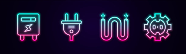 设置线路电表插头电缆和图片下载