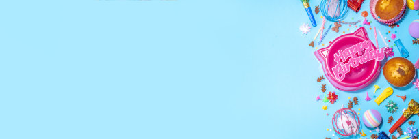 猫生日快乐背景图片下载