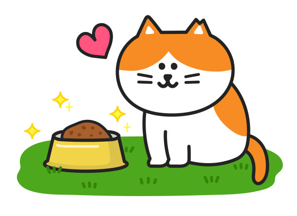 快乐的猫在碗里找到美味的食物。图片下载