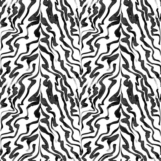 动物皮无缝图案。手绘水彩风格的印花。暖色背景。图片下载