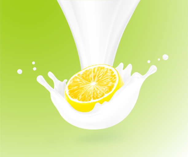 白色皇冠洒上柠檬汁。矢量插图。图片下载