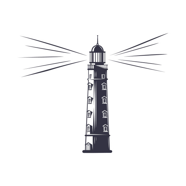 灯塔标志或标签图片下载