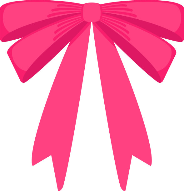 装饰节日粉红色蝴蝶结。贺卡图标。图片下载