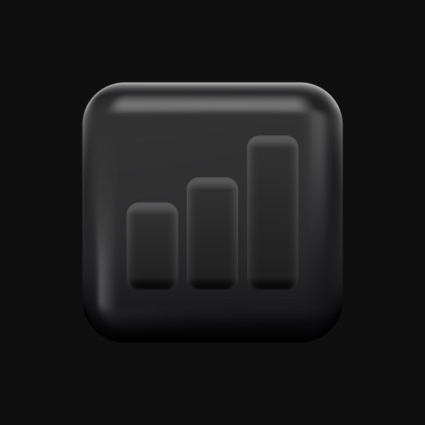 图表黑色3d图标孤立图形按钮图片下载