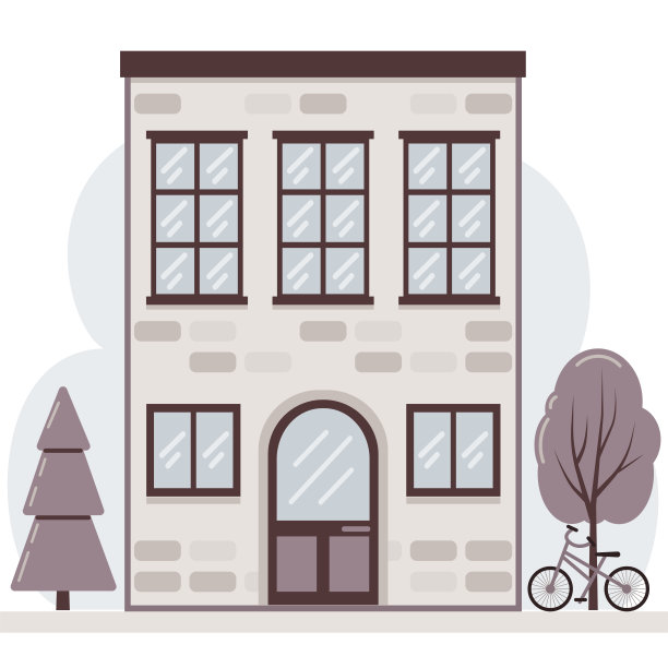 在白色背景上画一所房子图片下载