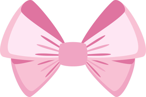 装饰节日粉红色蝴蝶结。贺卡图标。图片下载