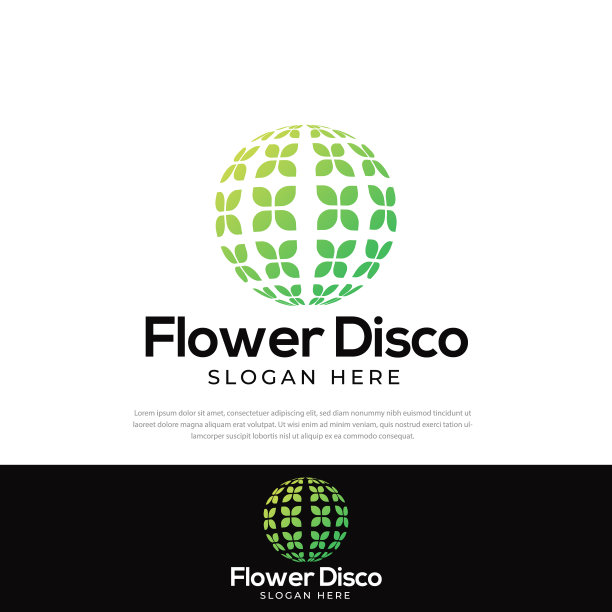 世界地球花图标设计标志设计图片下载