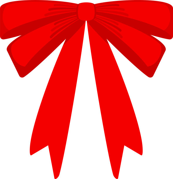 装饰节日红色蝴蝶结。贺卡图标。图片下载