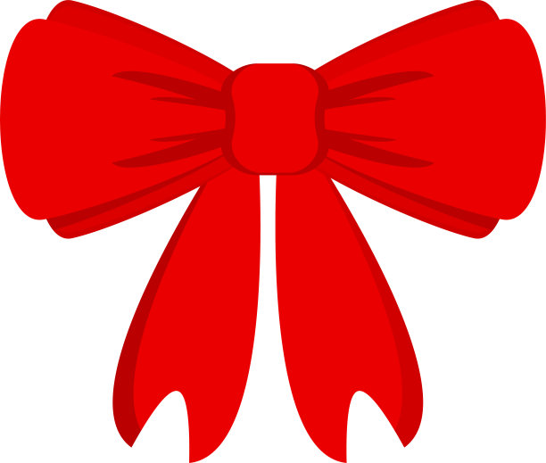 装饰节日红色蝴蝶结。贺卡图标。图片下载