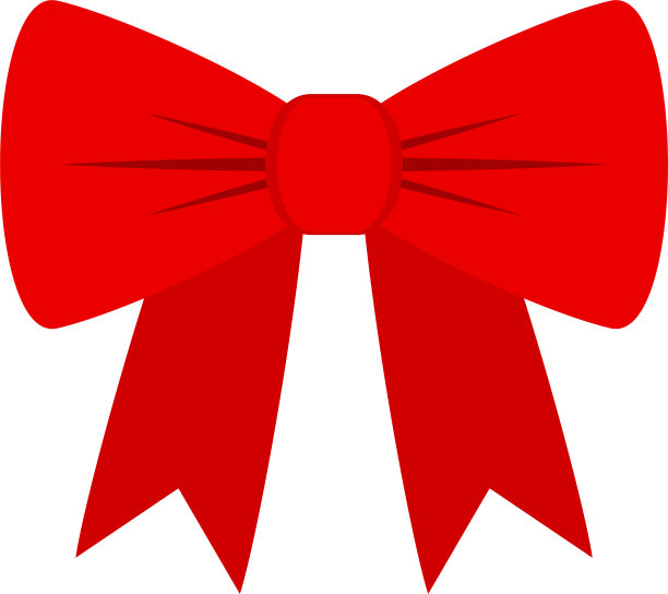 装饰节日红色蝴蝶结。贺卡图标。图片下载