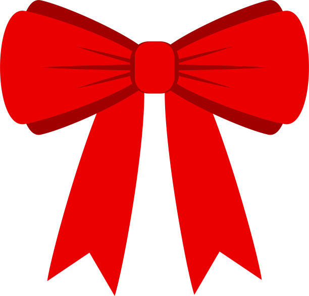 装饰节日红色蝴蝶结。贺卡图标。图片下载