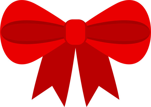 装饰节日红色蝴蝶结。贺卡图标。图片下载