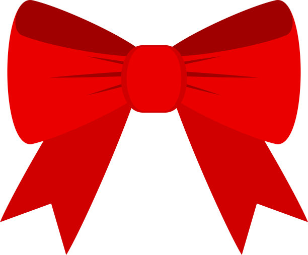 装饰节日红色蝴蝶结。贺卡图标。图片下载