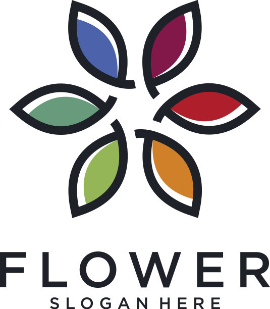 花卉豪华标志设计模板花卉标志图片下载