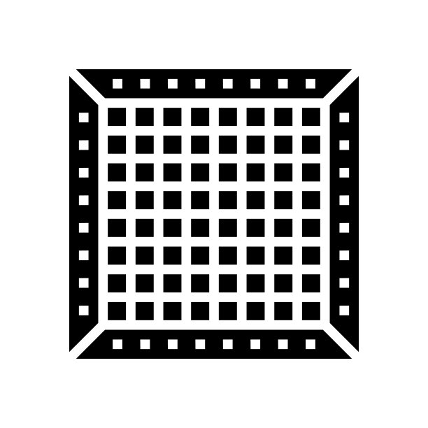 棋盘国际象棋字形图标矢量插图图片下载