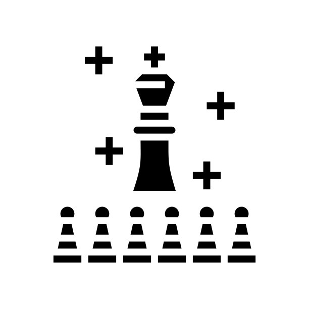 游戏字形图标矢量插图的领导者图片下载