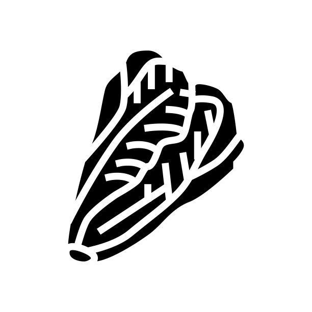 生菜卷心菜字形图标矢量插图图片下载