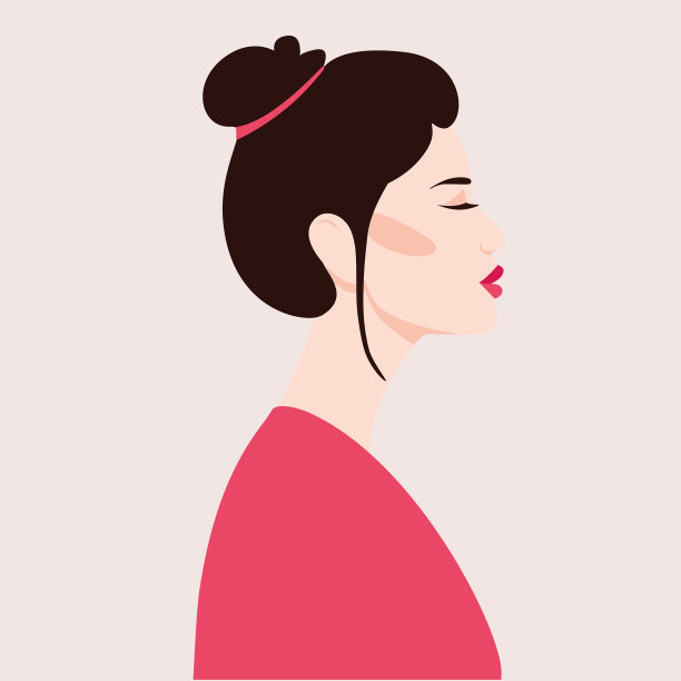 一个深色头发的美丽亚洲女人的肖像图片下载