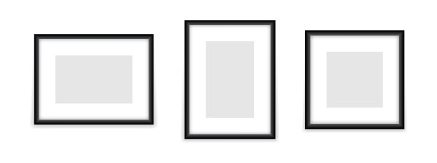 空矩形和方形框架模板图片下载