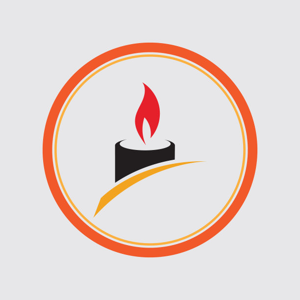 蜡烛灯图标标志设计模板图片下载